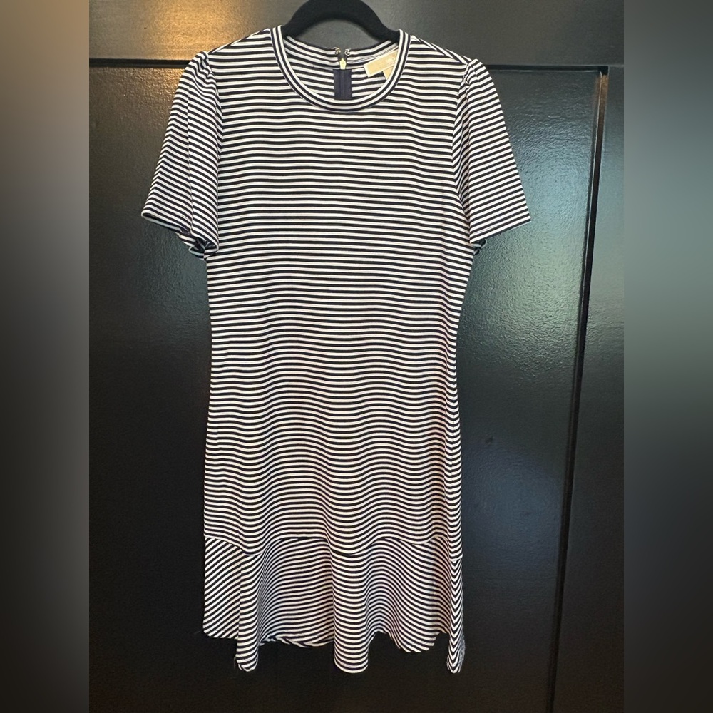 Michael Michael Kors Black and White Striped Dress